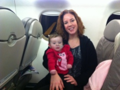 Lauren and Mommy - enjoying our first plane trip together